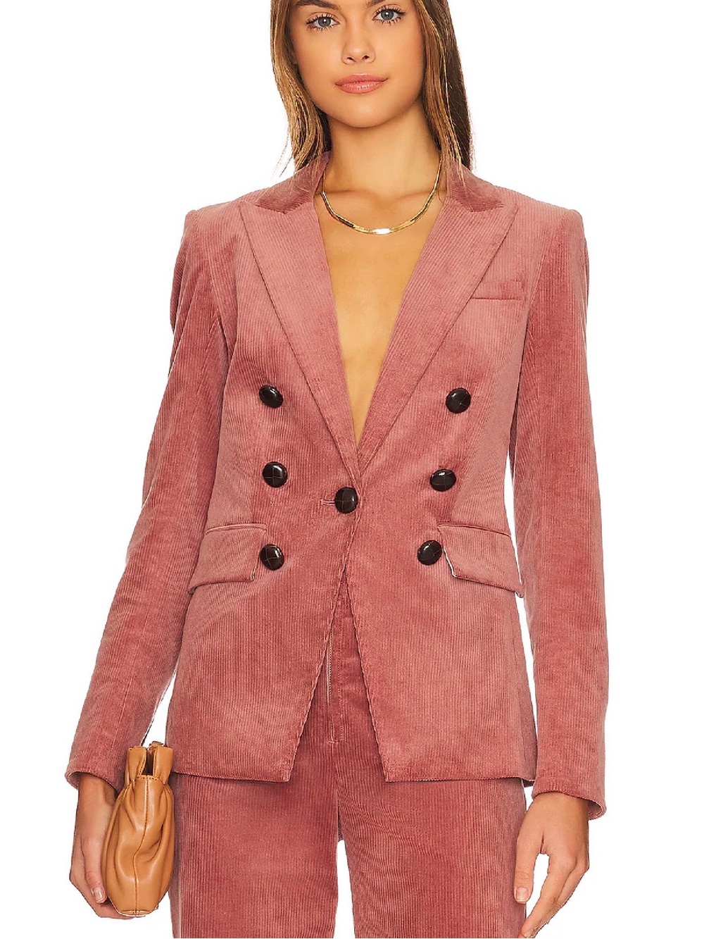 VERONICA BEARD Lawrence Dickey Jacket Blazer Corduroy Double-Breast Mauve Size 2 - Picture 5 of 14